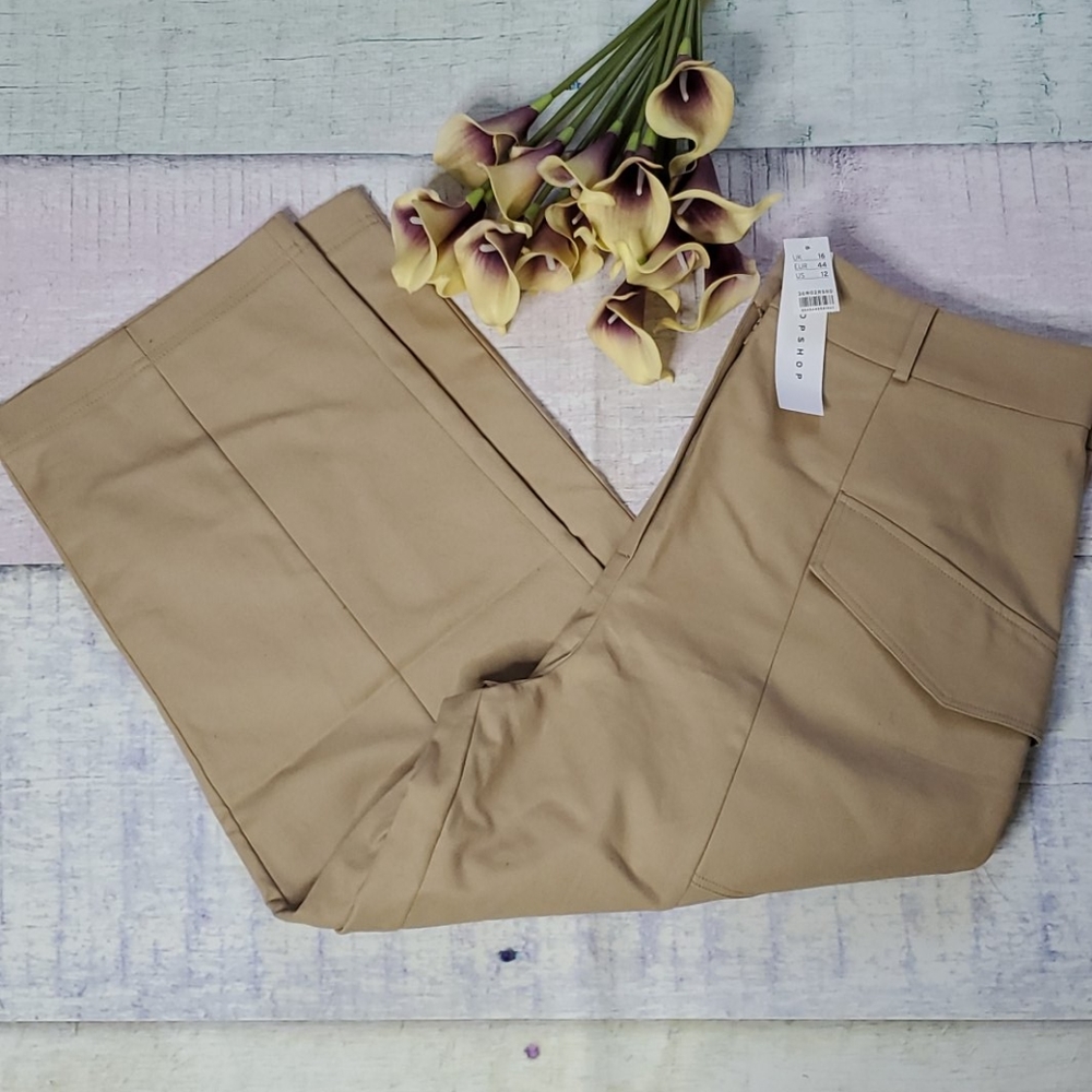 NWT Topshop Wide Leg Capri Pants